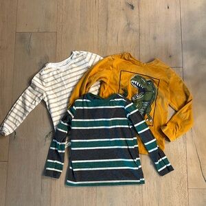 Set of 3 Boys Long Sleeve Shirts Size 4T